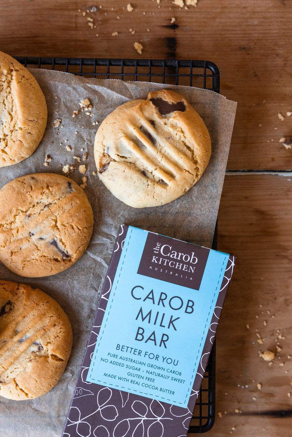 Carob Chocolate Chip Cookies.